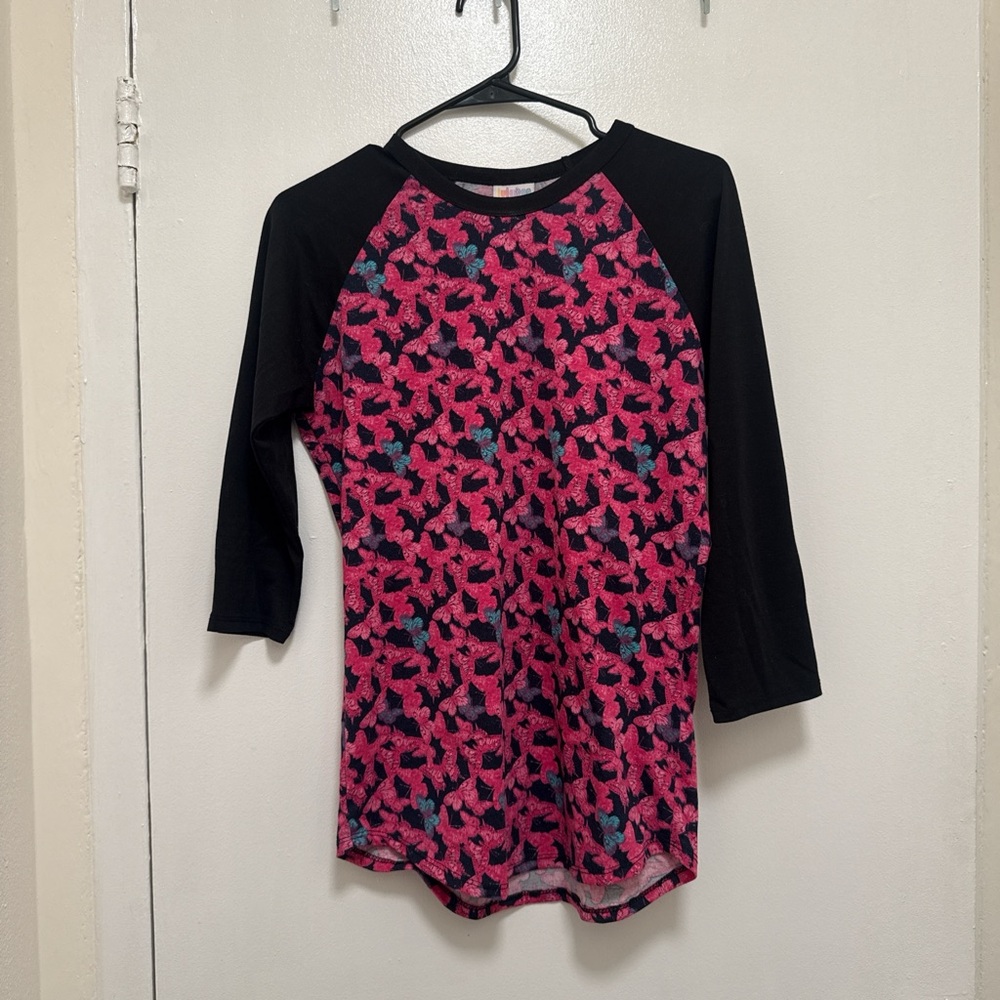 LuLaRoe Butterfly 3/4 Sleeve Raglan Top